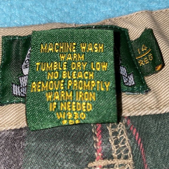 CABELA’S khakis fully flannel lined pants button zipper fly tan cozy size 14 reg - Picture 7 of 14